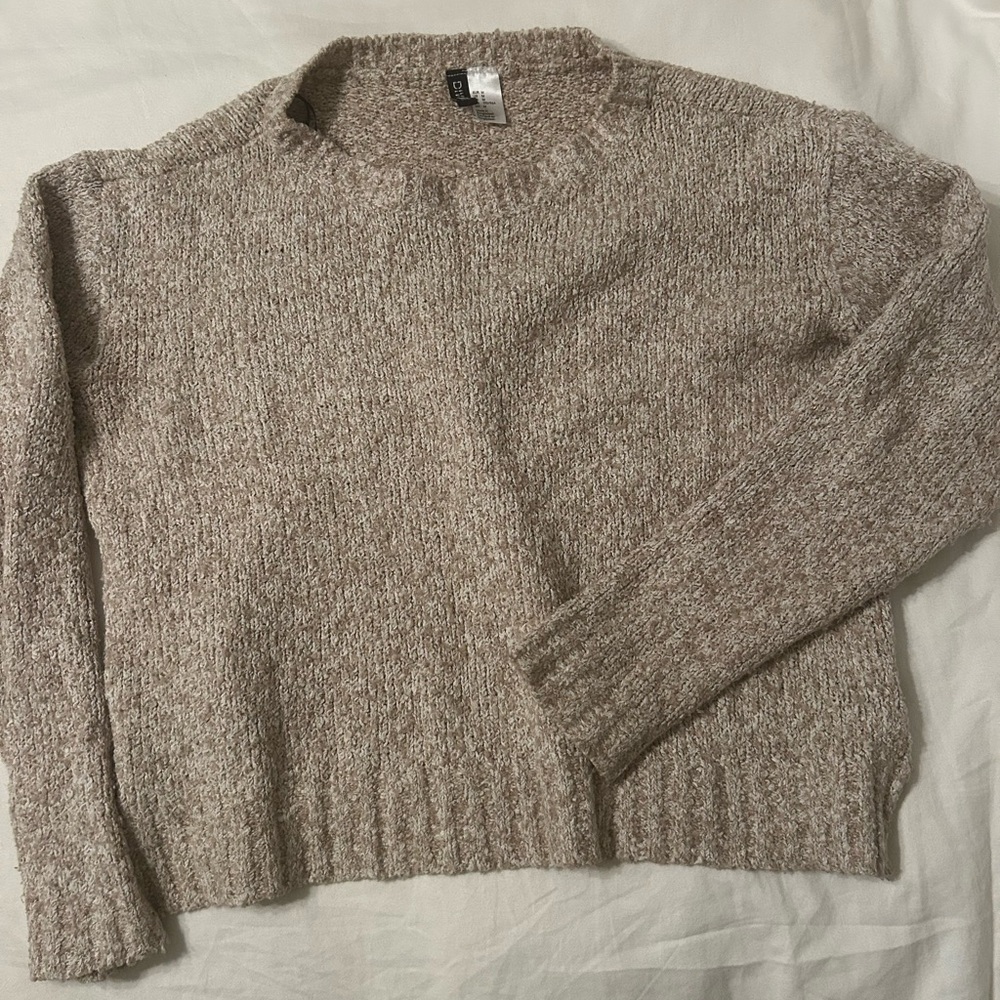 H&M Taupe Crew Neck Sweater